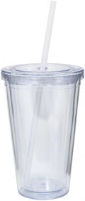 Water Bottle, 650ml Ice Coffee Cups, Clear Tumblers with Lid and Straw